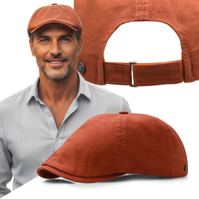 Kaszkiet męski bawełniany Peaky Blinders rudy