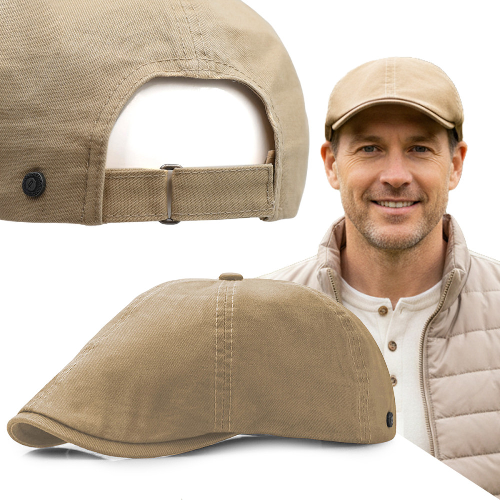 Kaszkiet męski bawełniany Peaky Blinders beżowy