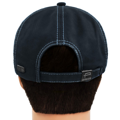 KASZKIET Męski Bawełniany Czapka Peaky Blinders GRANATOWY 10010-3 z Przeszyciami - Pakojeans.pl