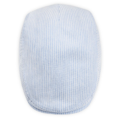 KASZKIET Męski Bawełniany na Lato Czapka w Paski 10020-3 BŁĘKITNY - Pakojeans.pl