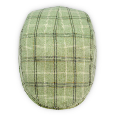 KASZKIET Męski Bawełniany na Lato Czapka w Kratę Casual 10030-3 ZIELONY - Pakojeans.pl