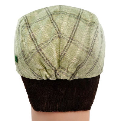 KASZKIET Męski Bawełniany na Lato Czapka w Kratę Casual 10030-3 ZIELONY - Pakojeans.pl