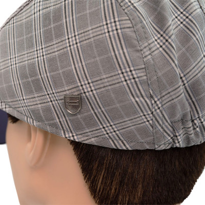 KASZKIET Męski Bawełniany na Lato Czapka w Kratkę 10040-3 SZARY - Pakojeans.pl