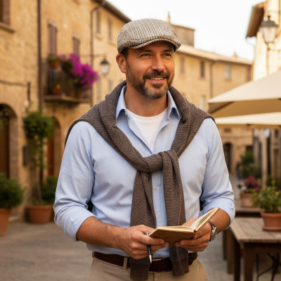 KASZKIET Męski Bawełniany na Lato Czapka w Kratę Cienki 10050-4 BEŻOWY - Pakojeans.pl