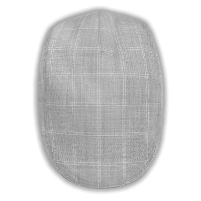 KASZKIET Męski Bawełniany na Lato Czapka w Kratkę 10060-1 SZARY - Pakojeans.pl