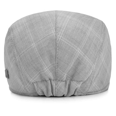 KASZKIET Męski Bawełniany na Lato Czapka w Kratkę 10060-1 SZARY - Pakojeans.pl