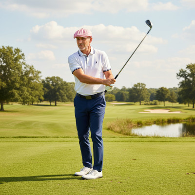 KASZKIET Męski Bawełniany na Lato Czapka w Paseczki 10090-1 CZERWONY - Pakojeans.pl