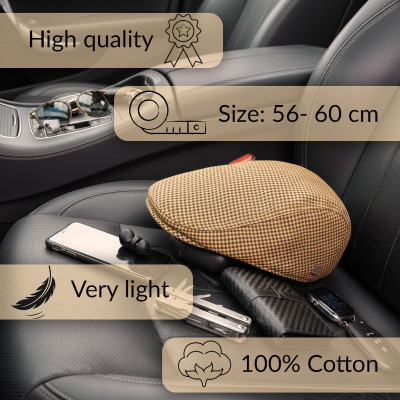 KASZKIET Męski Bawełniany na Lato Czapka w Krateczkę 10120-4 MUSZTARDOWY - Pakojeans.pl