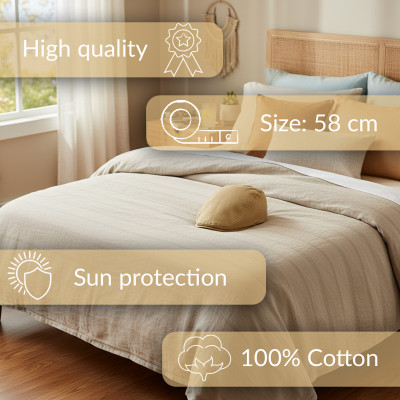 KASZKIET męski JEANSOWY bawełniany na lato BEŻOWY vintage - Pakojeans.pl