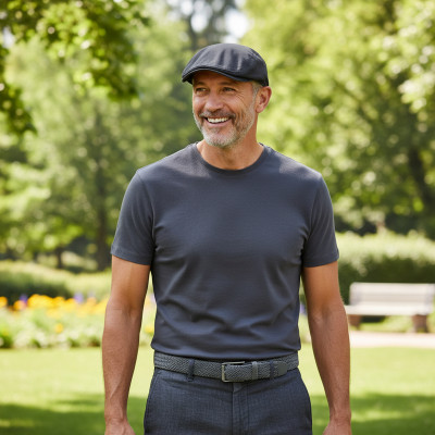 KASZKIET męski JEANSOWY bawełniany na lato CZARNY vintage - Pakojeans.pl