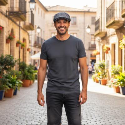 KASZKIET męski JEANSOWY bawełniany na lato CZARNY vintage - Pakojeans.pl