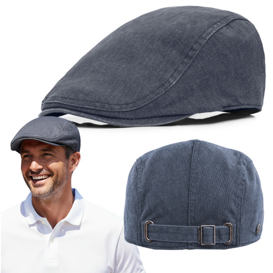 KASZKIET męski JEANSOWY bawełniany na lato GRANATOWY vintage - Pakojeans.pl