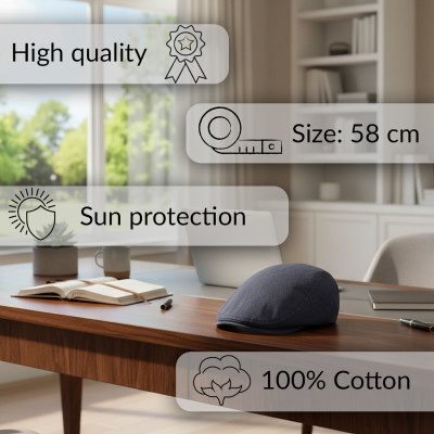 KASZKIET męski JEANSOWY bawełniany na lato GRANATOWY vintage - Pakojeans.pl