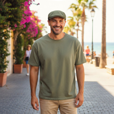 KASZKIET męski JEANSOWY bawełniany na lato KHAKI vintage - Pakojeans.pl