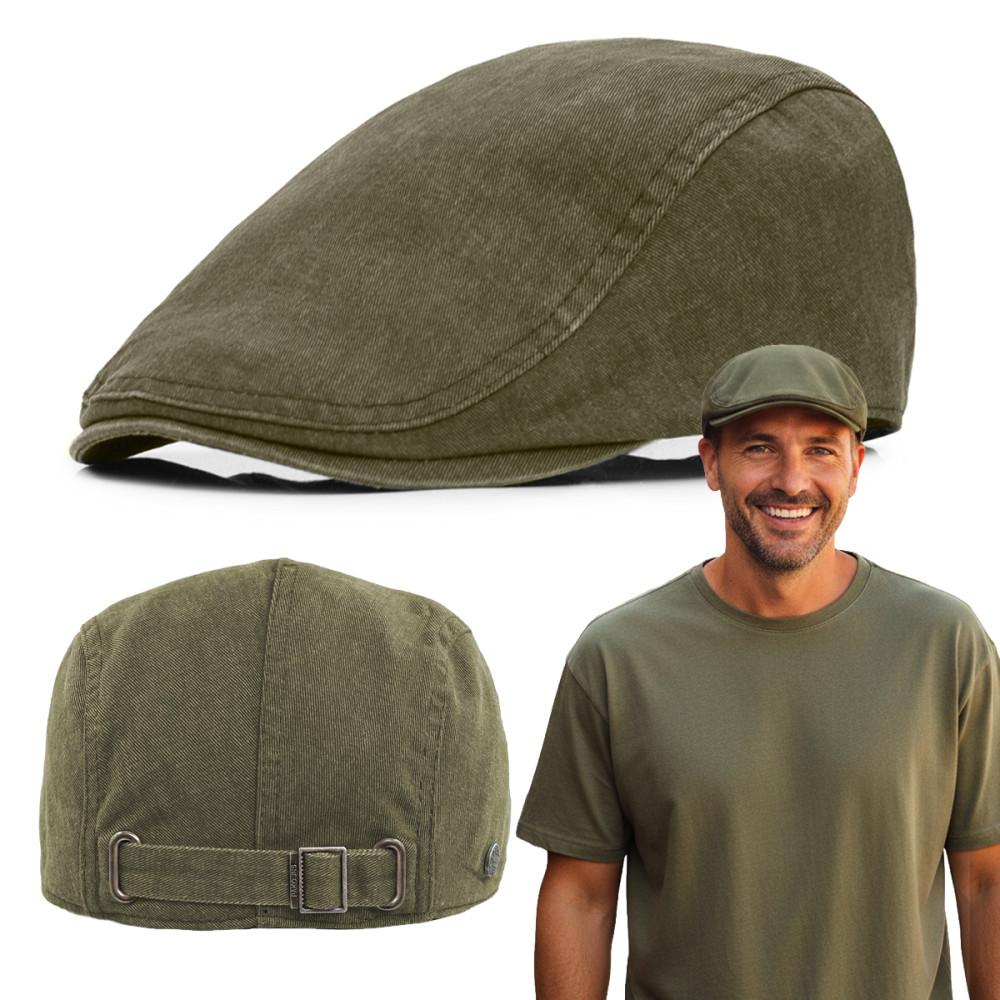 KASZKIET męski JEANSOWY bawełniany na lato KHAKI vintage - Pakojeans.pl