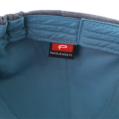 KASZKIET Męski Lniany na Lato Modna Czapka Premium GRANATOWY Pako Jeans