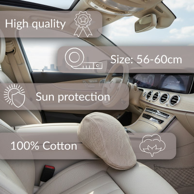 KASZKIET Męski Bawełniany na Lato Czapka w Jodełkę BEŻOWY Pako Jeans