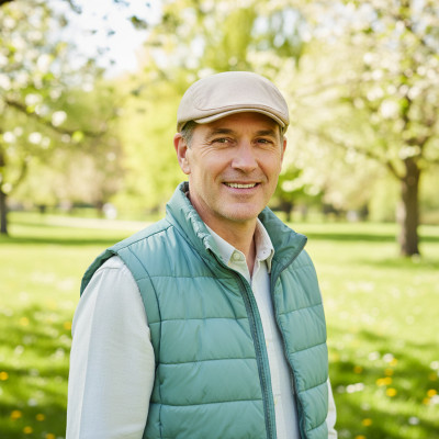 KASZKIET Męski na Lato Czapka w Krateczkę Casual BEŻOWY Pako Jeans