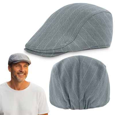 KASZKIET Męski na Lato Czapka w Jodełkę Casual SZARONIEBIESKI Pako Jeans