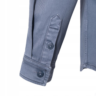 KOSZULA Męska z Długim Rękawem NALOW STALOWA Katana Regular Fit Pako Jeans - Pakojeans.pl
