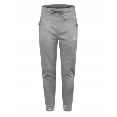 DRES Męski KOMPLET Bawełniany SZARY Bluza z Kapturem i Spodnie Ocieplane Pako Jeans - Pakojeans.pl