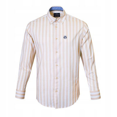 KOSZULA Męska z Długim Rękawem TIZA Bawełniana z WISKOZĄ Slim Fit Pako Jeans - Pakojeans.pl