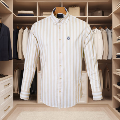 KOSZULA Męska z Długim Rękawem TIZA Bawełniana z WISKOZĄ Slim Fit Pako Jeans - Pakojeans.pl