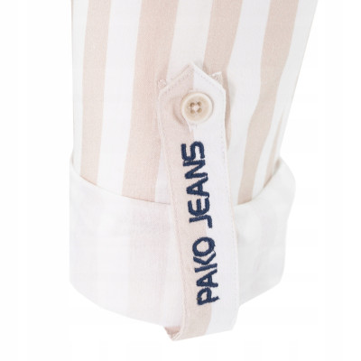 KOSZULA Męska z Długim Rękawem TIZA Bawełniana z WISKOZĄ Slim Fit Pako Jeans - Pakojeans.pl