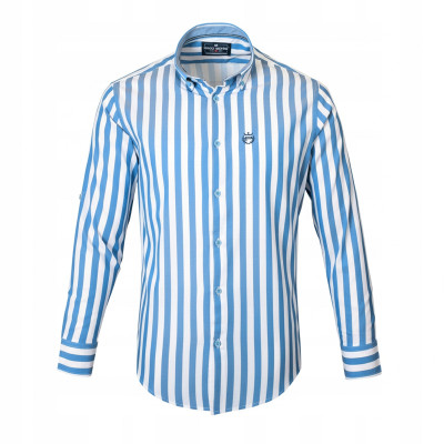 KOSZULA Męska z Długim Rękawem TIZA Bawełniana z WISKOZĄ Slim Fit Pako Jeans - Pakojeans.pl