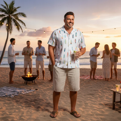 KOSZULA Męska z Krótkim Rękawem UGAT Bawełniana z WISKOZĄ Regular Fit Pako Jeans - Pakojeans.pl