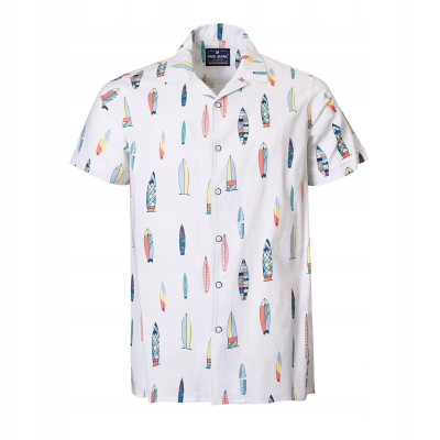 KOSZULA Męska z Krótkim Rękawem UGAT Bawełniana z WISKOZĄ Regular Fit Pako Jeans - Pakojeans.pl