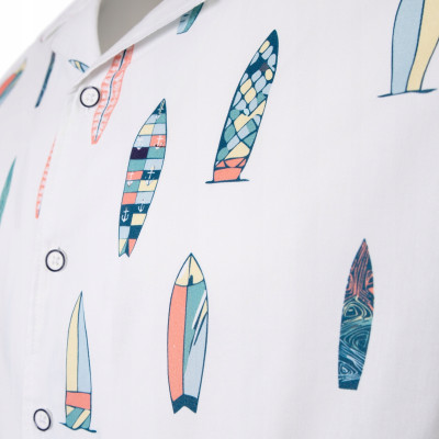 KOSZULA Męska z Krótkim Rękawem UGAT Bawełniana z WISKOZĄ Regular Fit Pako Jeans - Pakojeans.pl