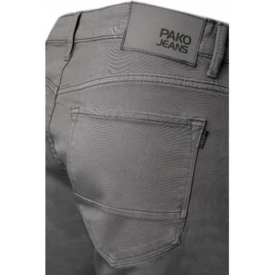 SPODNIE Męskie TWILLOWE Bawełniane PERS SZARE Regular Pako Jeans - Pakojeans.pl