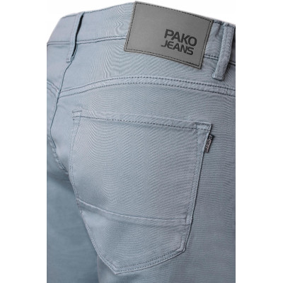 SPODNIE Męskie TWILLOWE Bawełniane PERS NIEBIESKIE Regular Pako Jeans - Pakojeans.pl