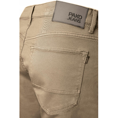 SPODNIE Męskie TWILLOWE Bawełniane PERS BEŻOWE Regular Pako Jeans - Pakojeans.pl