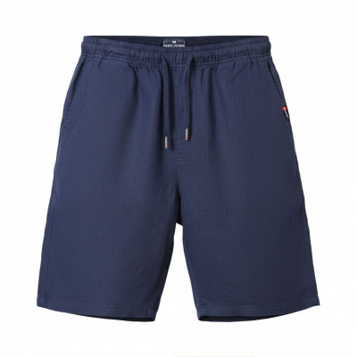 SZORTY Spodenki LNIANE Męskie z Wiskozą na Lato TAPE GRANATOWE Pako Jeans - Pakojeans.pl