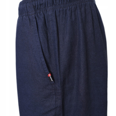 SZORTY Spodenki LNIANE Męskie z Wiskozą na Lato TAPE GRANATOWE Pako Jeans - Pakojeans.pl