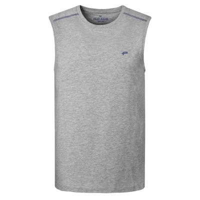 BEZRĘKAWNIK Męski Koszulka T-shirt RABINO SZARY Melanż Bawełniany Pako Jeans - Pakojeans.pl