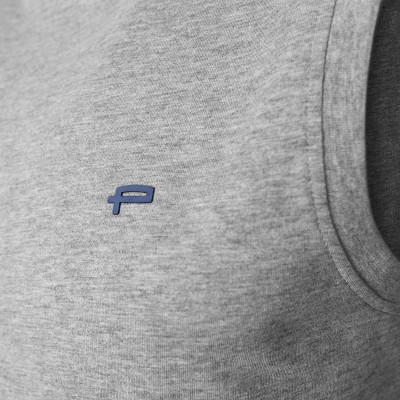 BEZRĘKAWNIK Męski Koszulka T-shirt RABINO SZARY Melanż Bawełniany Pako Jeans - Pakojeans.pl