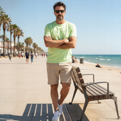 T-SHIRT Męski Koszulka ZIELONA Bawełniana BADOS Pako Jeans - Pakojeans.pl