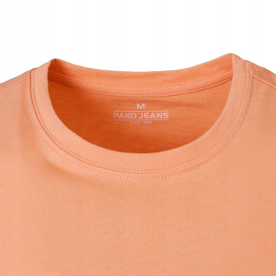T-SHIRT Męski Koszulka POMARAŃCZOWA Bawełniana BADOS Pako Jeans - Pakojeans.pl