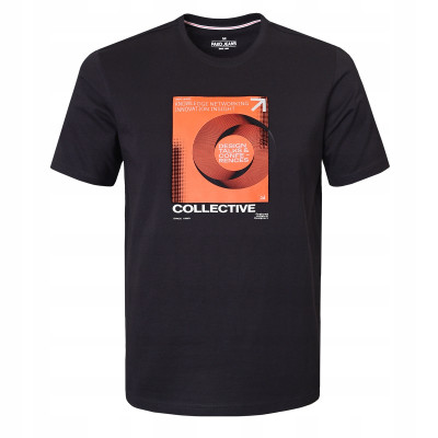 T-SHIRT Męski Koszulka z Nadrukiem CZARNA Bawełniana SIGIN Pako Jeans - Pakojeans.pl