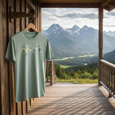 T-SHIRT Męski Koszulka z Nadrukiem MIĘTOWA Bawełniana ROCK Pako Jeans