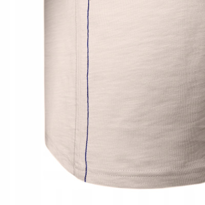 T-SHIRT Męski Koszulka z Nadrukiem BEŻOWA Bawełniana SURF Pako Jeans - Pakojeans.pl