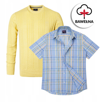 Elegancki zestaw prezentowy dla mężczyzny - koszula i sweter Pako Jeans - Pakojeans.pl