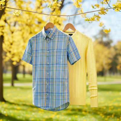 Elegancki zestaw prezentowy dla mężczyzny - koszula i sweter Pako Jeans - Pakojeans.pl