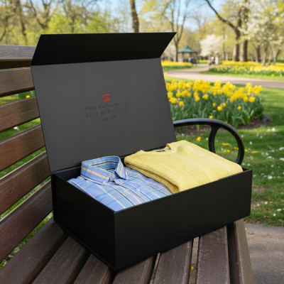 Elegancki zestaw prezentowy dla mężczyzny - koszula i sweter Pako Jeans - Pakojeans.pl