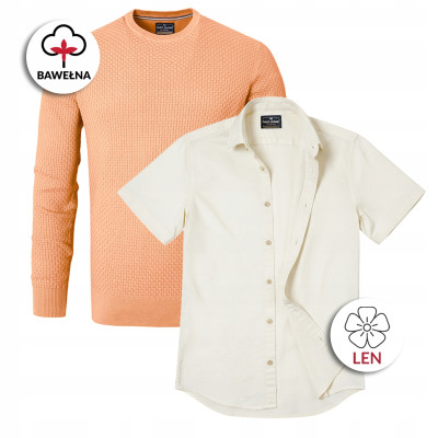 Elegancki zestaw prezentowy dla mężczyzny - koszula i sweter Pako Jeans - Pakojeans.pl