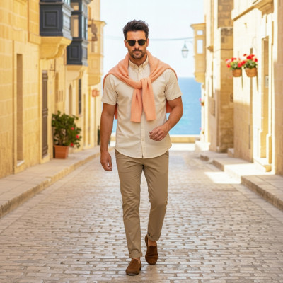 Elegancki zestaw prezentowy dla mężczyzny - koszula i sweter Pako Jeans - Pakojeans.pl