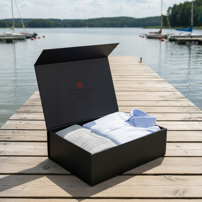 Elegancki zestaw prezentowy dla mężczyzny - koszula i sweter Pako Jeans - Pakojeans.pl